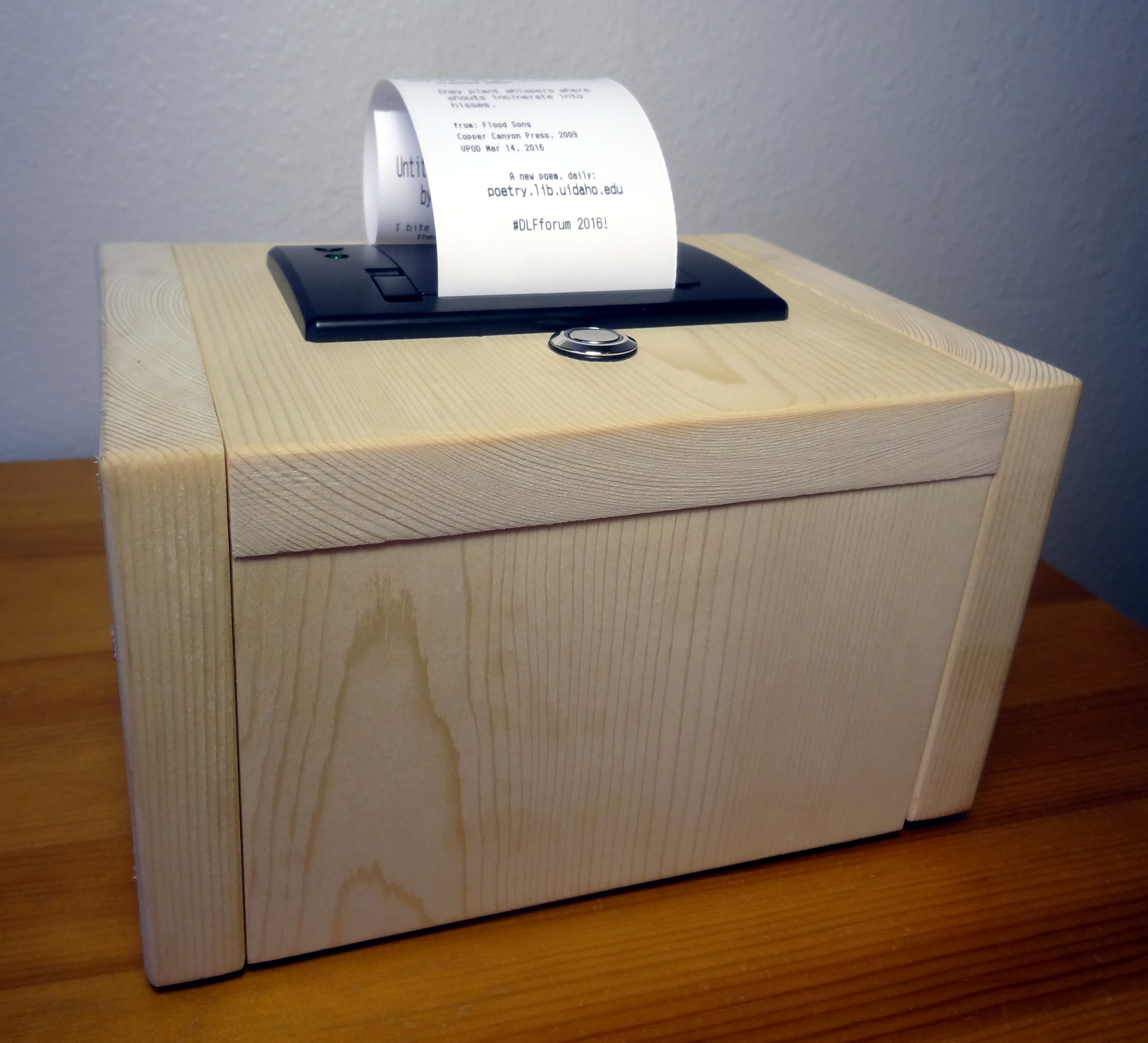 poemBot wooden case