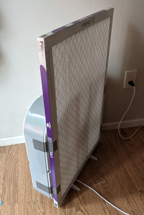 DIY filter on box fan