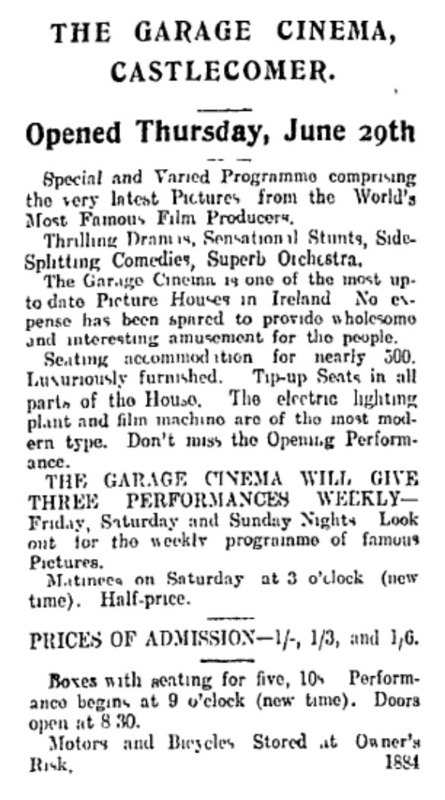 Garage Cinema, Castlecomer