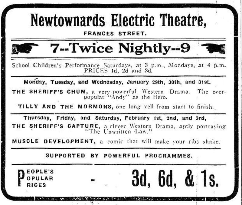 Newtownards Electric Theatre, later Your Own Picture House and the Palace