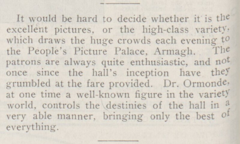 People's Picture Palace, Armagh