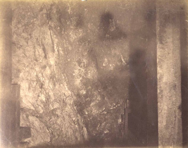 Mt Con 300 level East sill floor.  Ore breast showing ore in foot wall.