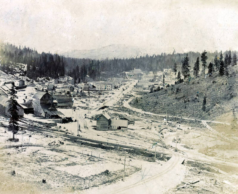 View of Troy, Idaho in winter.
