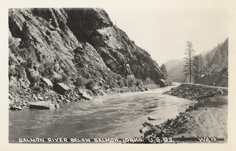 Salmon River below Salmon, Idaho. Shows U.S. 93.