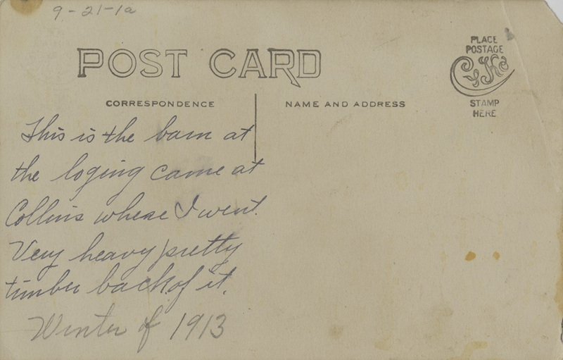 Logging camp, Collins, Idaho.