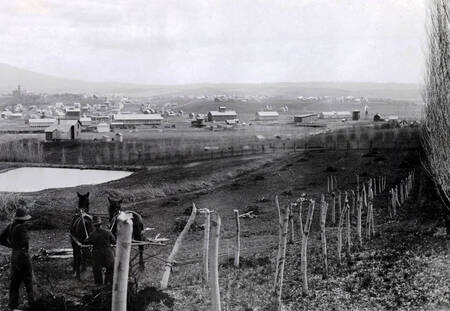 Lake was in front of Ridenbaught Hall which was built to the right.