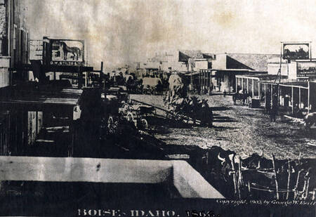 Business section. Boise City, Idaho Territory.