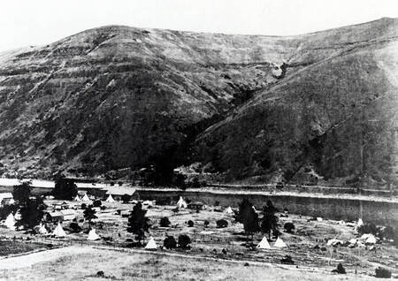Panoramic view of Spalding, Idaho.
