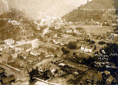 Panoramic view of Mullan, Idaho.