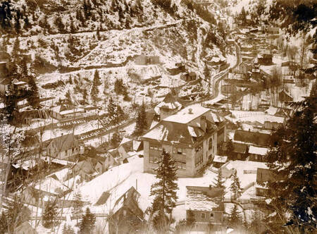 Looking down into Burke, Idaho.
