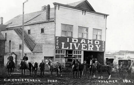 C.A. Christenson, proprietor. Vollmer later became Craigmont, Idaho