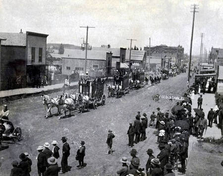 Ringling Brothers Circus parade on Main Street. Moscow, Idaho.