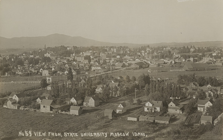 Postcard of Moscow, Idaho from the University of Idaho.