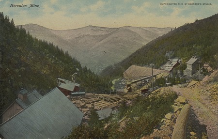 Postcard of the Hercules Mine near Burke, Idaho.